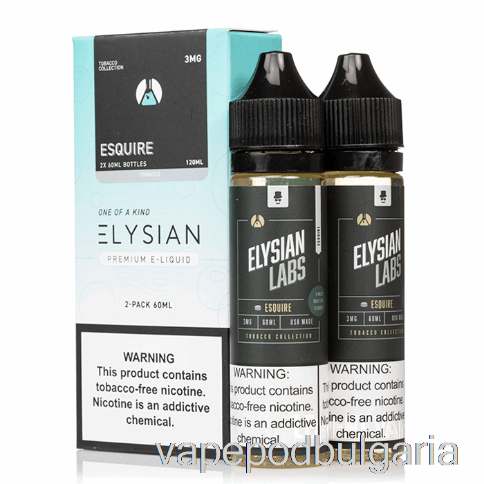 Vape Bulgaria Esquire - Elysian Labs - 120ml 0mg